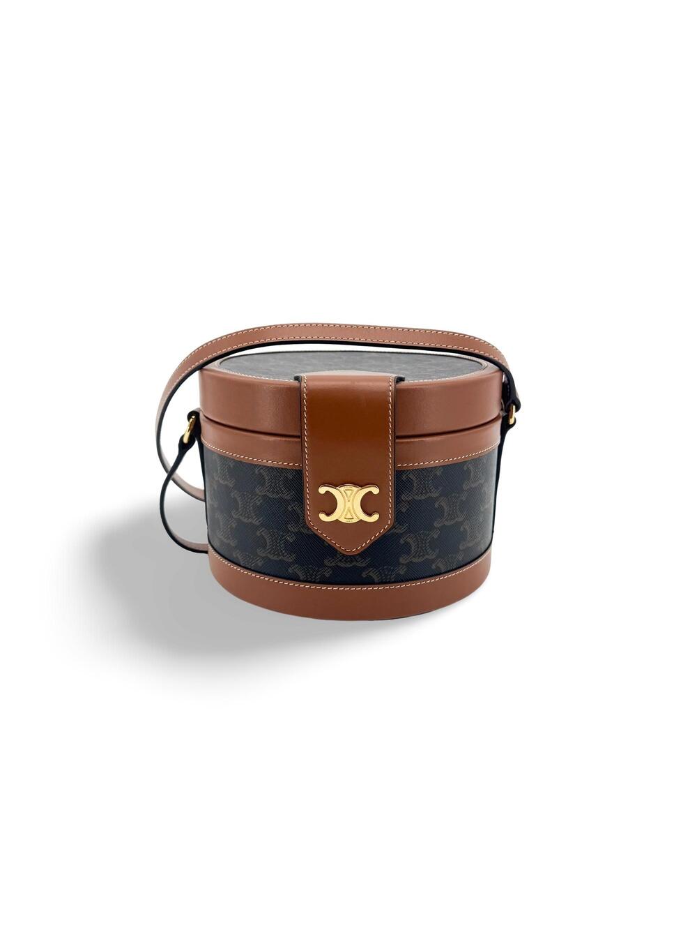 Celine Triomphe Canvas Tambourine Tan #352651F80B